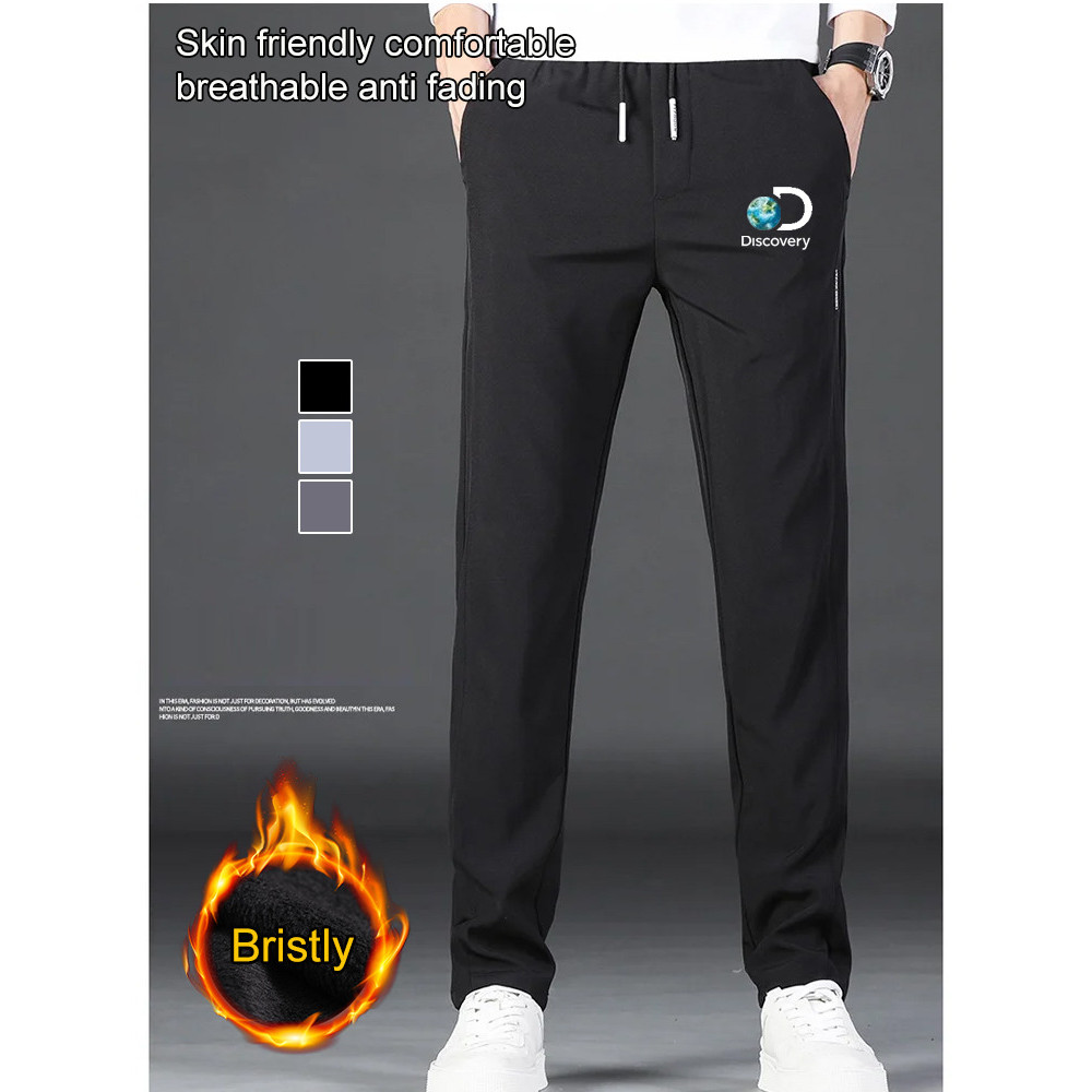 [Business Style] AAA--Men's Fall And Winter Business Elastic Sports Pants Straight Casual Pants Loose Pants