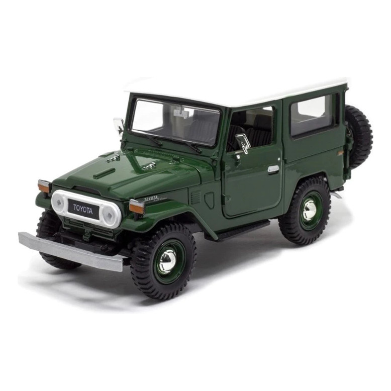 Miniatura Carro Toyota Fj40 Verde 1:24 Motor Max