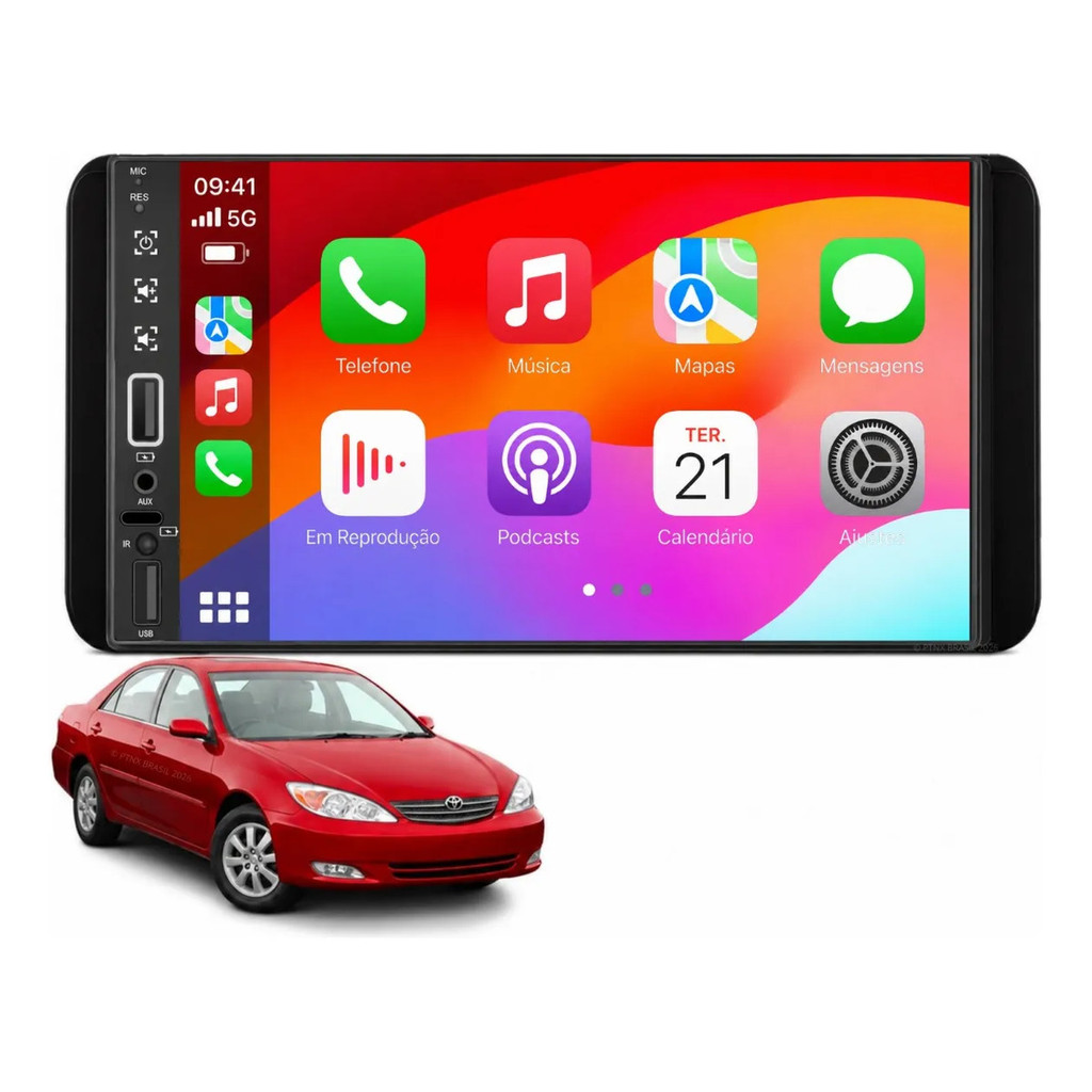 Central Multimídia Toyota Camry 2002 À 2006 Pro Max Android Auto Apple CarPlay Sem Fio