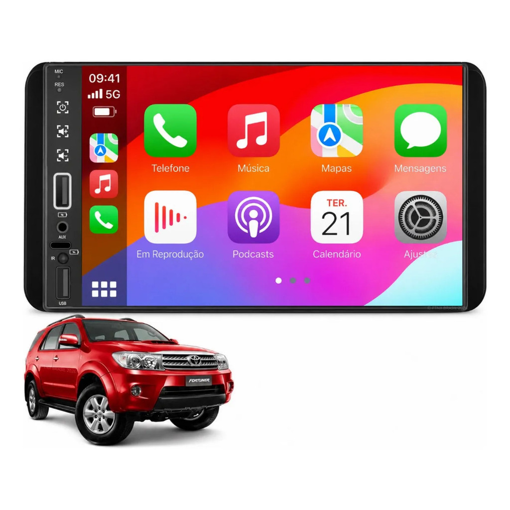 Central Multimídia Toyota Sw4 2006 À 2011 Pro Max Android Auto Apple CarPlay Sem Fio