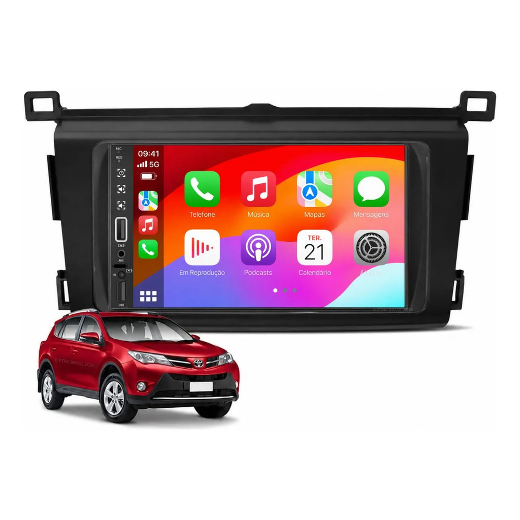Central Multimídia Toyota Rav4 2013 À 2018 Pro Max Android Auto Apple CarPlay Sem Fio