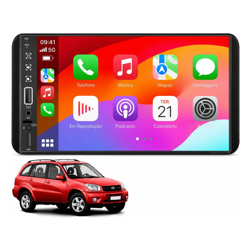 Central Multimídia Toyota Rav4 2001 À 2005 Pro Max Android Auto Apple CarPlay Sem Fio