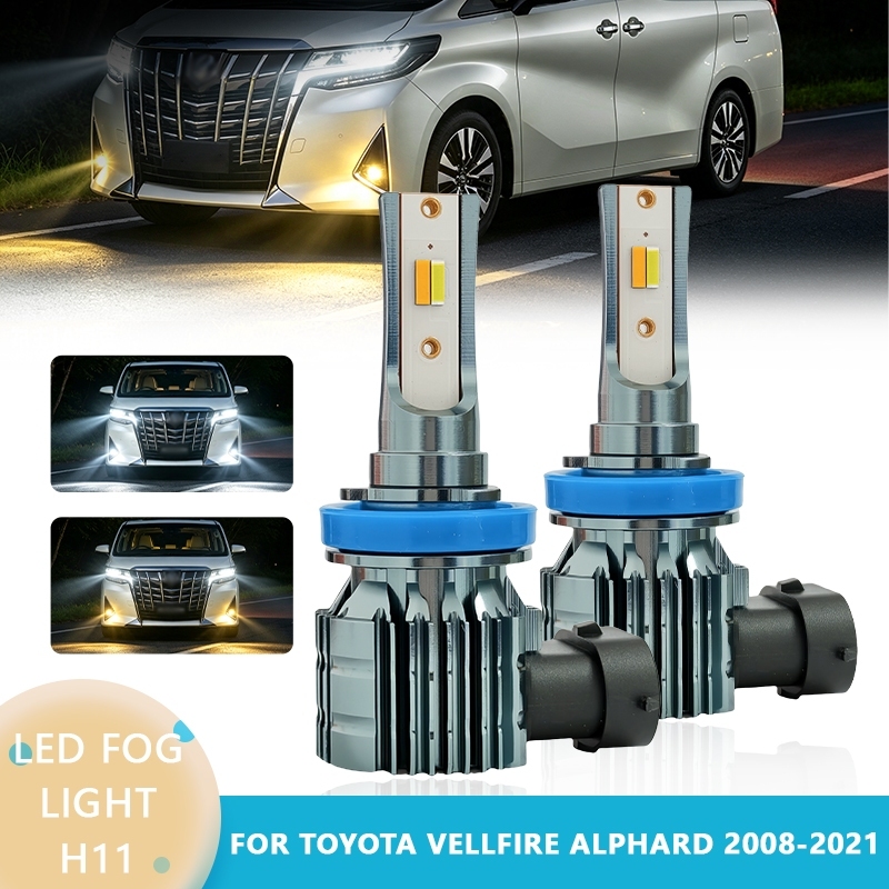 2 Cores Para TOYOTA VELLFIRE ALPHARD 2008 2009 2010 2011 2012 2013 2014 2015 2016 2017 2018 2019 2020 2021 H11 H8 LED Lu