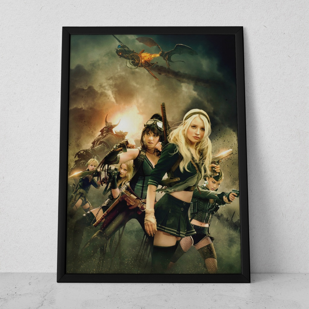 Quadro Decorativo Com Moldura Grande Sucker Punch Filme Decoração de Parede