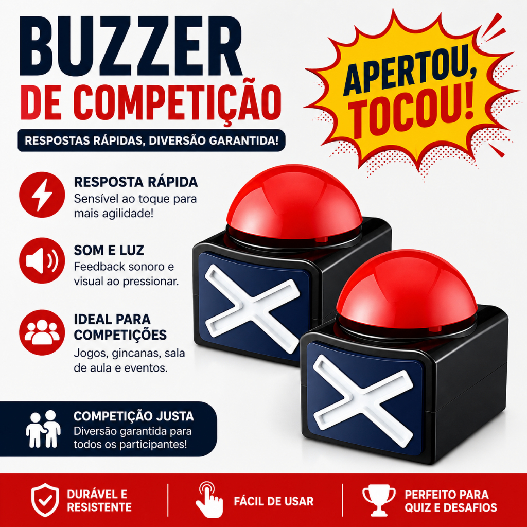 2/1PCS Jogo Resposta Ao Buzzer , Game Botão De Alarme Sonoro Com Trivia Light Quiz Obtém Talent Toys VIVA