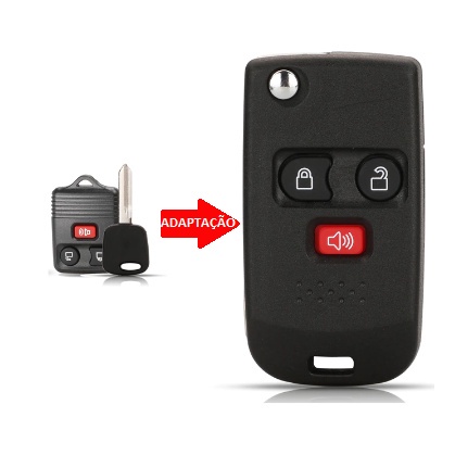 Chave Canivete Alarme Original Ford Ka Ecosport Ranger F150 Fiesta 3 Botões