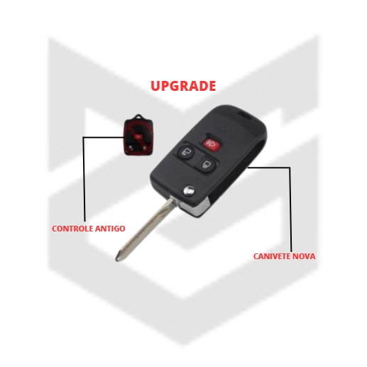 Chave Canivete Adaptação Original Ford Ecosport Ranger F150 2007 2008 2009 3 Botões