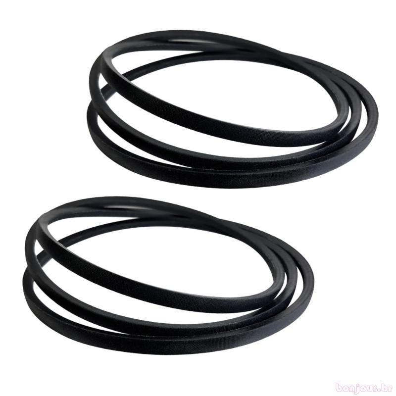 Deck Drive Belt Set 2 Pack Preto Looped V-Belts 95 Polegada Comprimento Interno E Externo Para Gramado Mowe