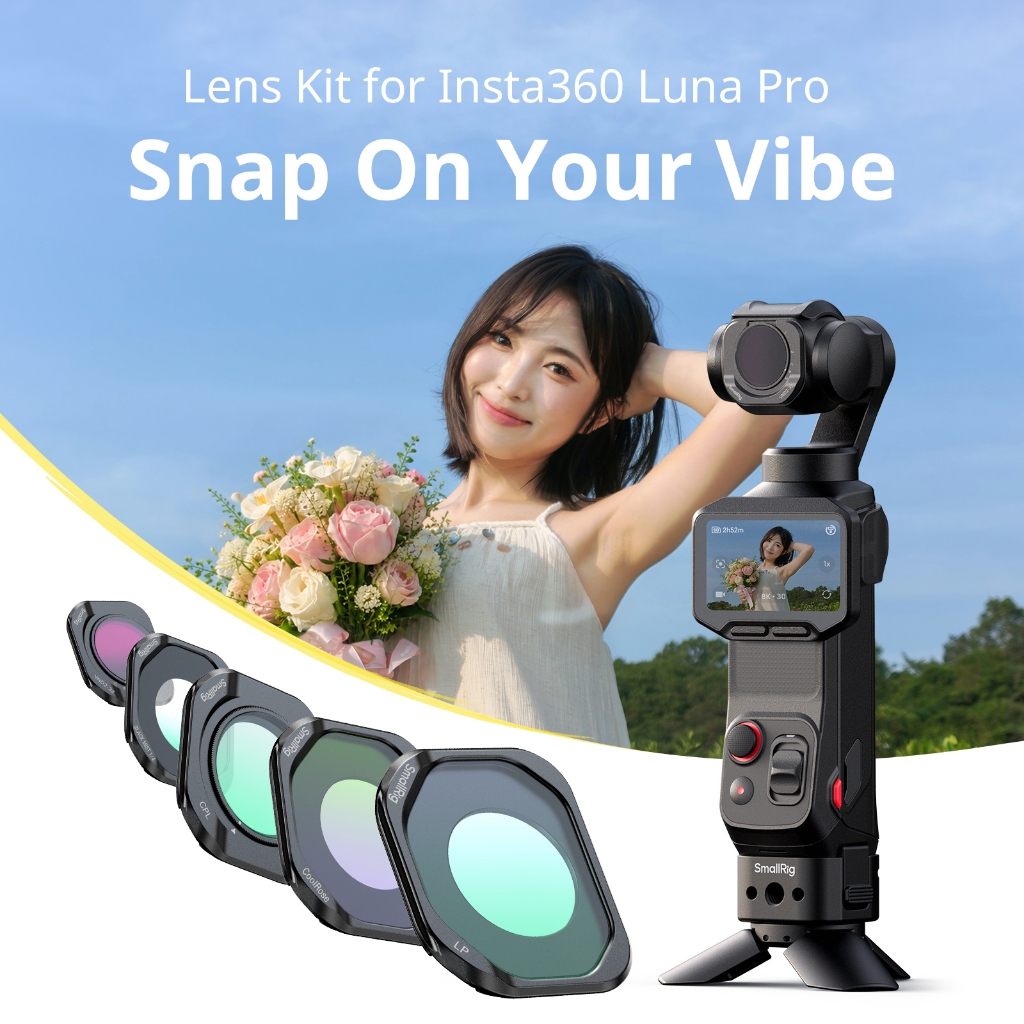 SmallRig Para Insta360 Luna Pro Filtro De Névoa Preta/UV CPL # 7105 7107 7108 7109 7110 7111 7112