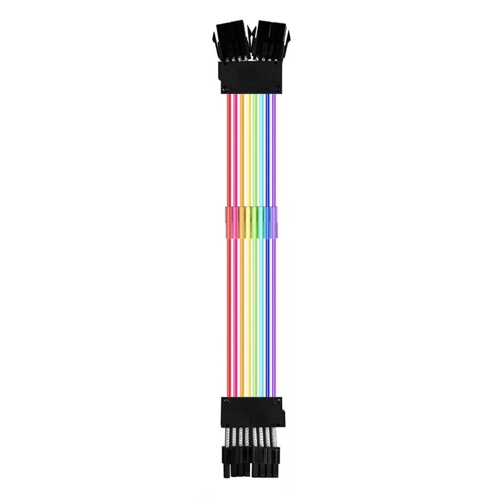 Cabo Extensão Gpu Rgb 2x 8pin 5v/3pin Argb Aura Sync