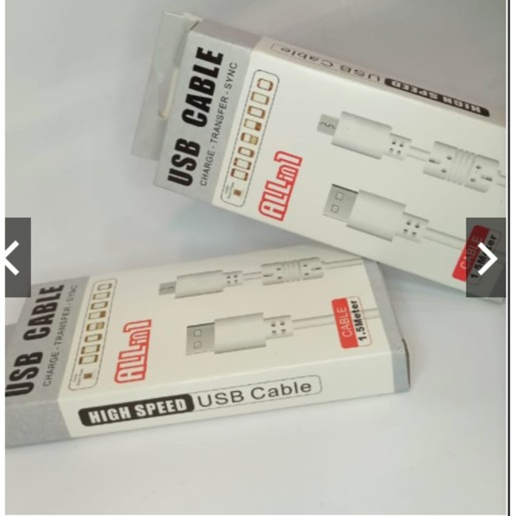 Carregador Cabo USB Charge-Transfer-Sync 1,5m Reforçado Entrada V8 Tudo caixa cinza