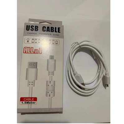 Cabo Carregador USB Charge-Transfer-Sync 1,5m Reforçado Entrada V8