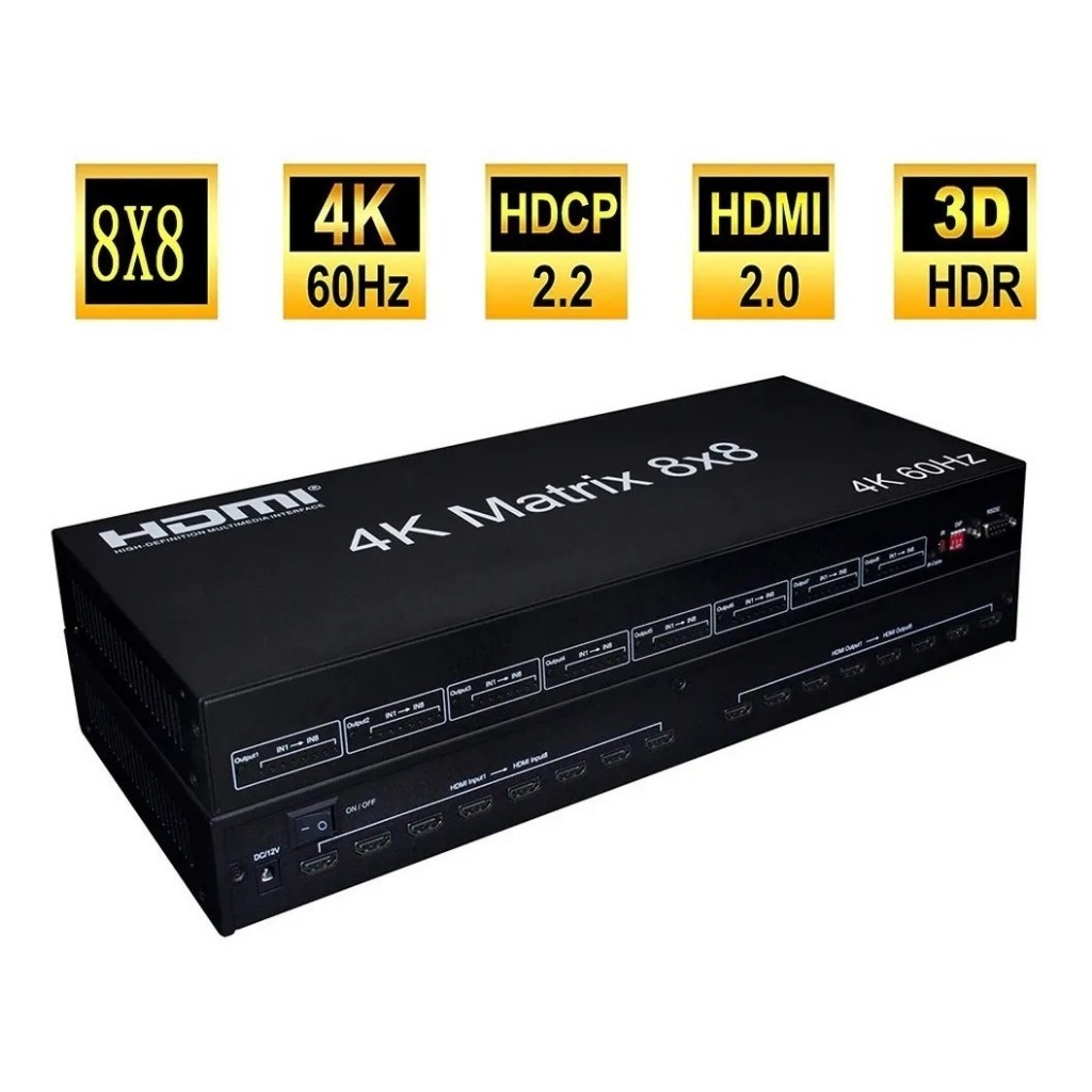 Matrix Switch De Video Hdmi 4k 8 X 8 Hdmi - 8x8 V1.4