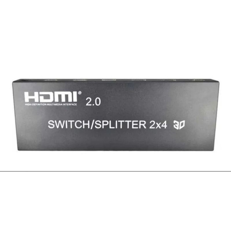 Switch Hdmi 2x4 Saídas Full Hd 4k 2 Aparelhos Em 4 Tv Matrix