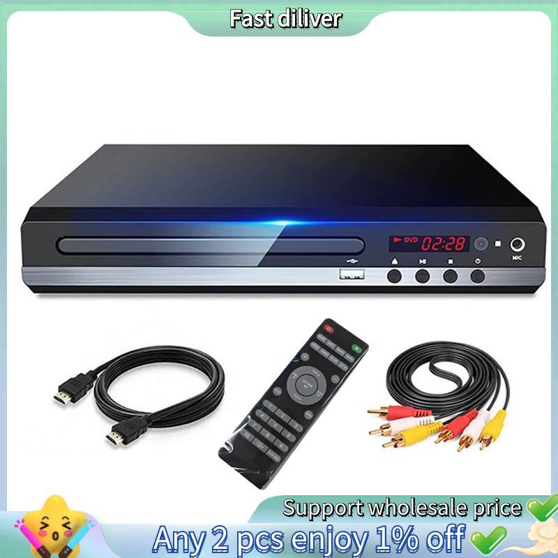 Leitor De DVD 1080P HD Home Player Box Para TV Todas As Regiões Grátis CD-Disk AV-Output EVD-Plugue Americano Fácil De U