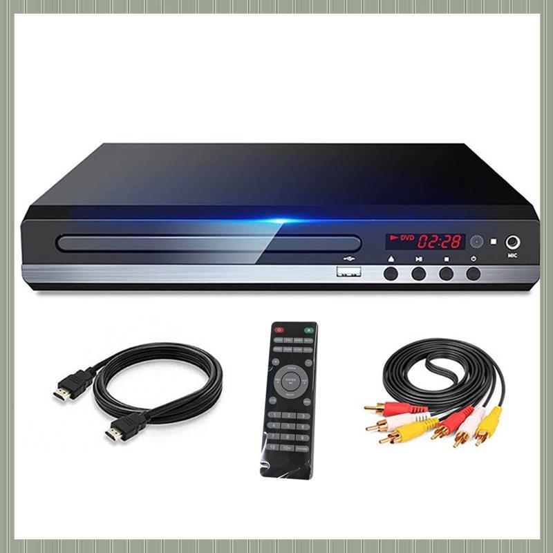 (Ufgt) Leitor De DVD 1080P HD Home Player Box Para TV Todas As Regiões Grátis CD-Disk AV-Output EVD-Plugue Ue Fácil De U