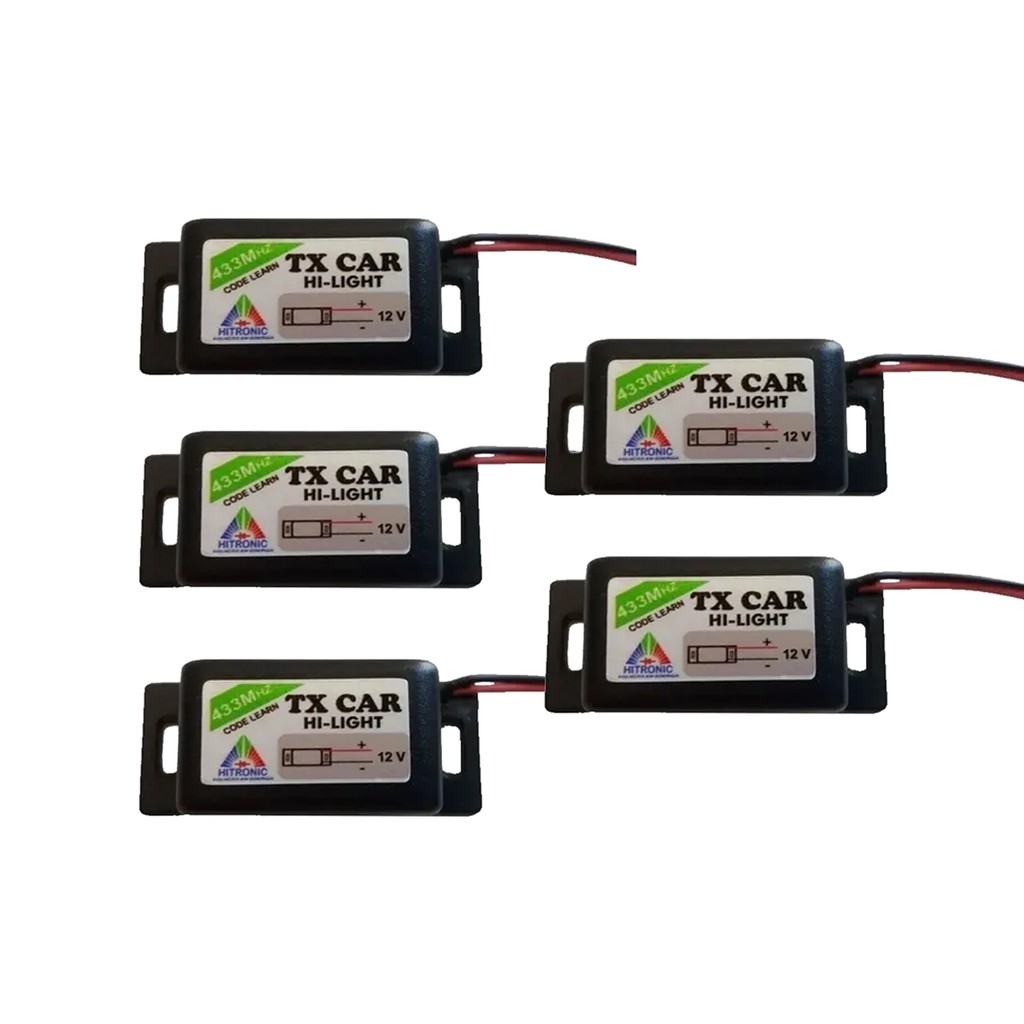 Kit 5 Controle Portão Tx Car Prova D' Água 433,92 Mhz Seg Garen RCG Unisystem
