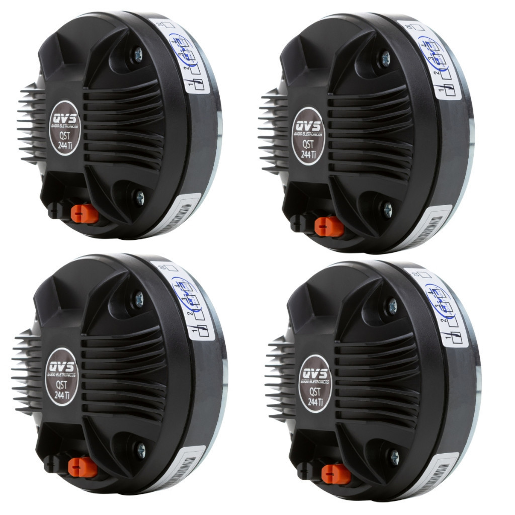 4 Driver TI QVS QST 244TI 80W Rms Titanio Corneta TI Som Automotivo Som Profissional Line Array Paredao Bob