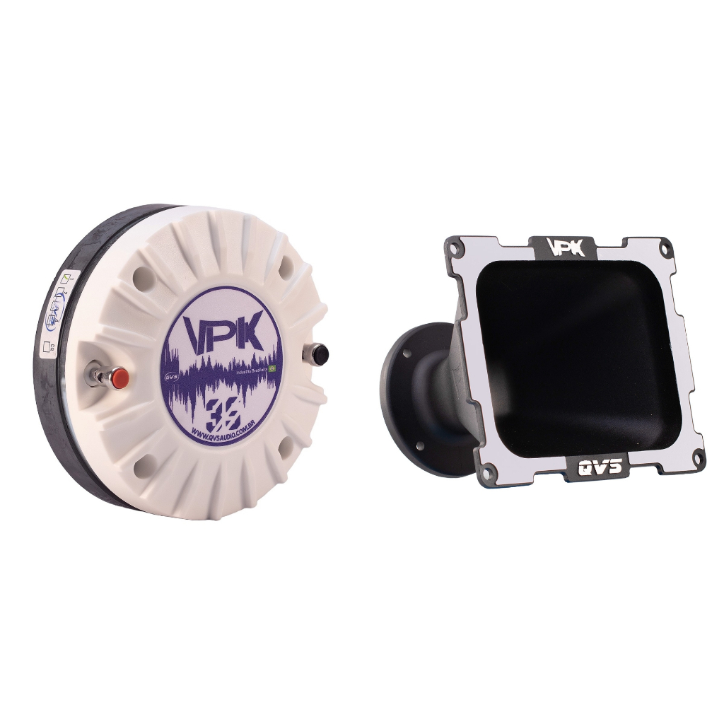Driver TI QVS 35VPK 150W Rms Titanio + Cone QVS 2117 Som Automotivo Som Profissional Line Array