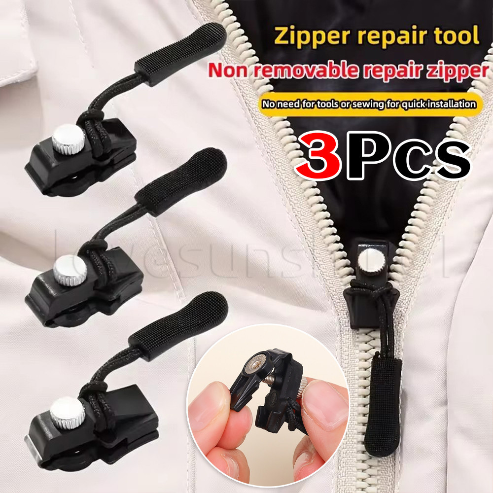 Destacável , Durável-Para Baixo , Jaqueta , Vestido , Bagagem-Fechadura De Zipper De Deslizamento De Substituição-Zíper Instantâneo Universal-Cabeça Resgate-Kit De Reparo