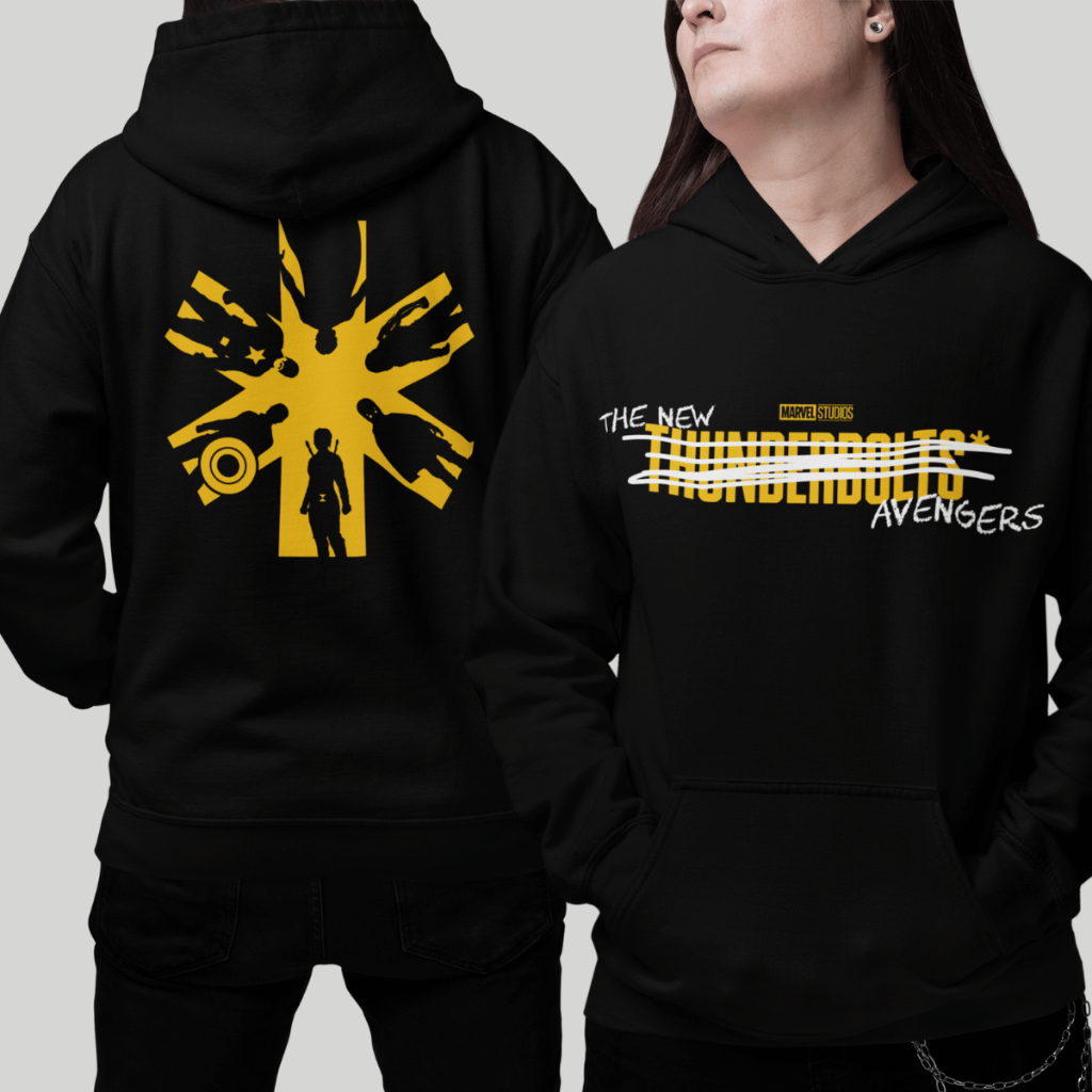 Moletom Thunderbolts New Avengers Moda Nerd Geek Casual Moletom Com Capuz E Peluciado Algodão