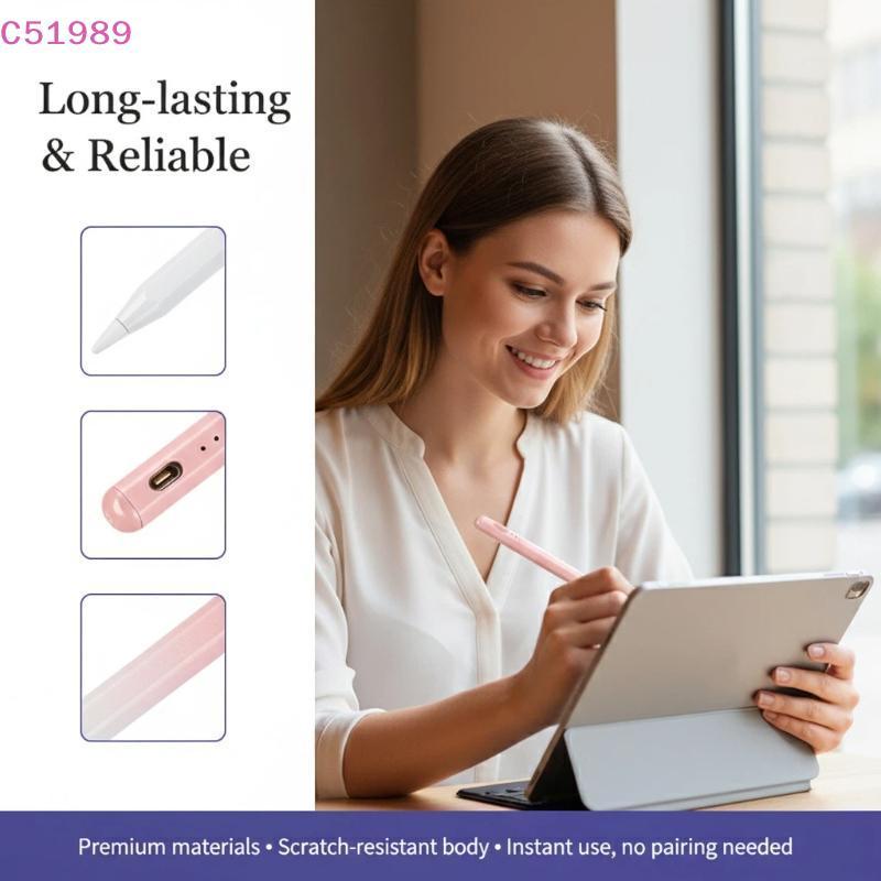 [kaan] Caneta Stylus Universal Para Android iOS Tablet Recarregável 2 Em 1 Lápis De Toque Capacitivo Desenho De Fina Pre