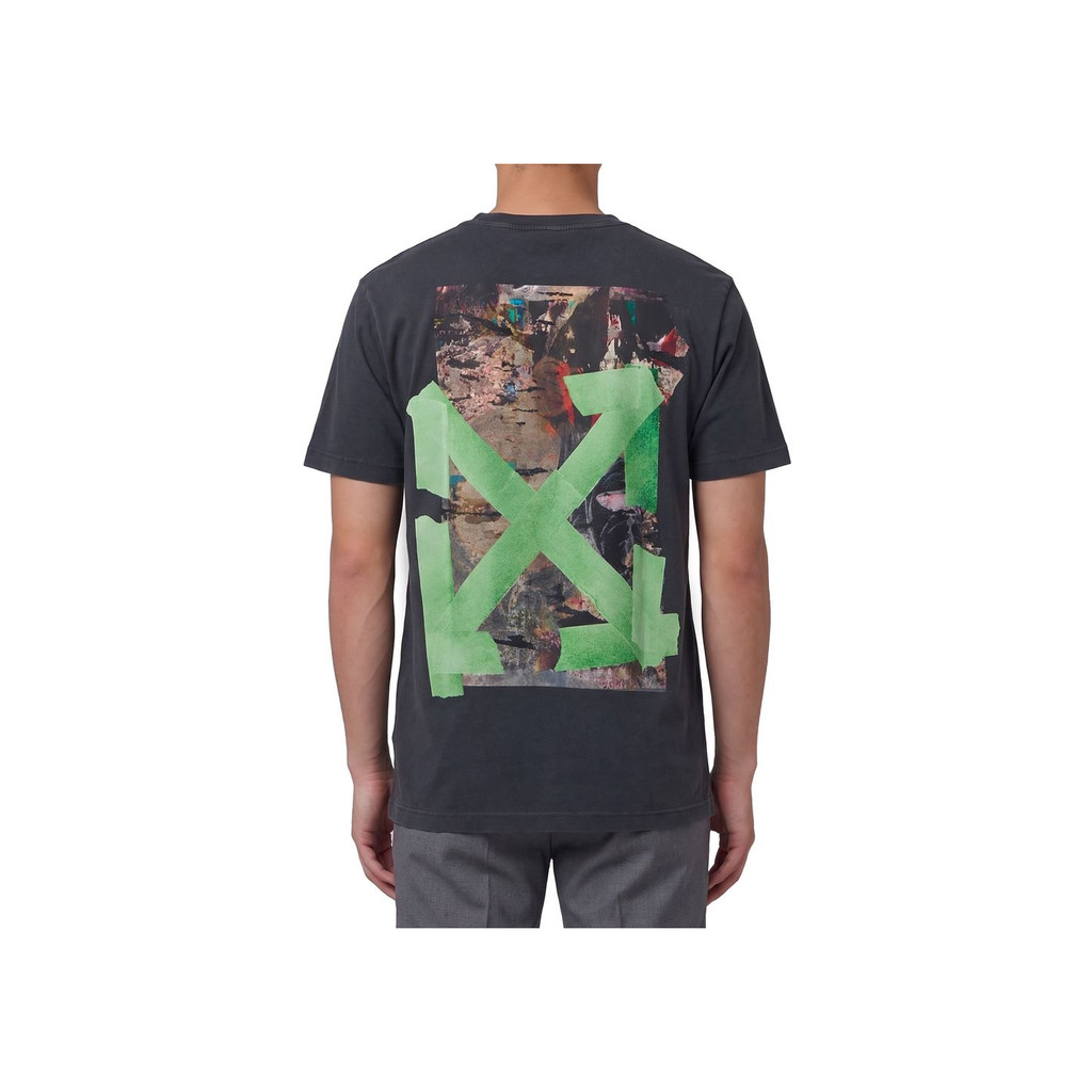 Venda Quente Camisa Casual OFF WHIT Americano retro Skate Padrão Impressão 100 % Algodão Em Torno Do Pescoço Camiseta Un