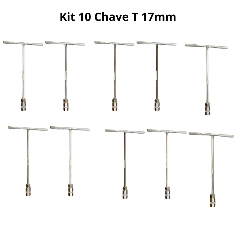 Kit de Ferramentas | Chave T 17 mm e 10 Unidades de Alta Qualidade