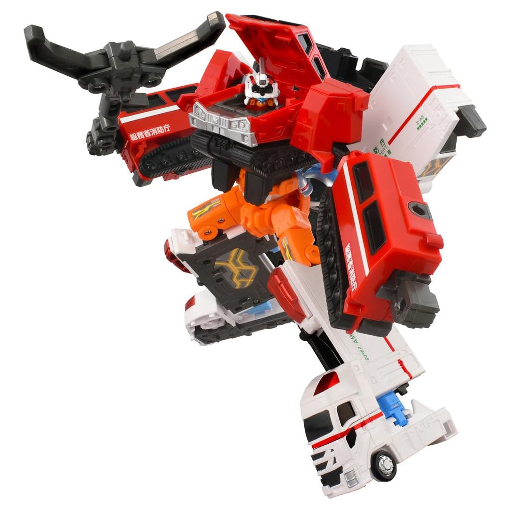 Takara Tomy Tomica Job Laborer TJBDX Hyper Rescue Blazer Red Salamander & Super Ambulance DX Set Mini Car Toy for ages 3