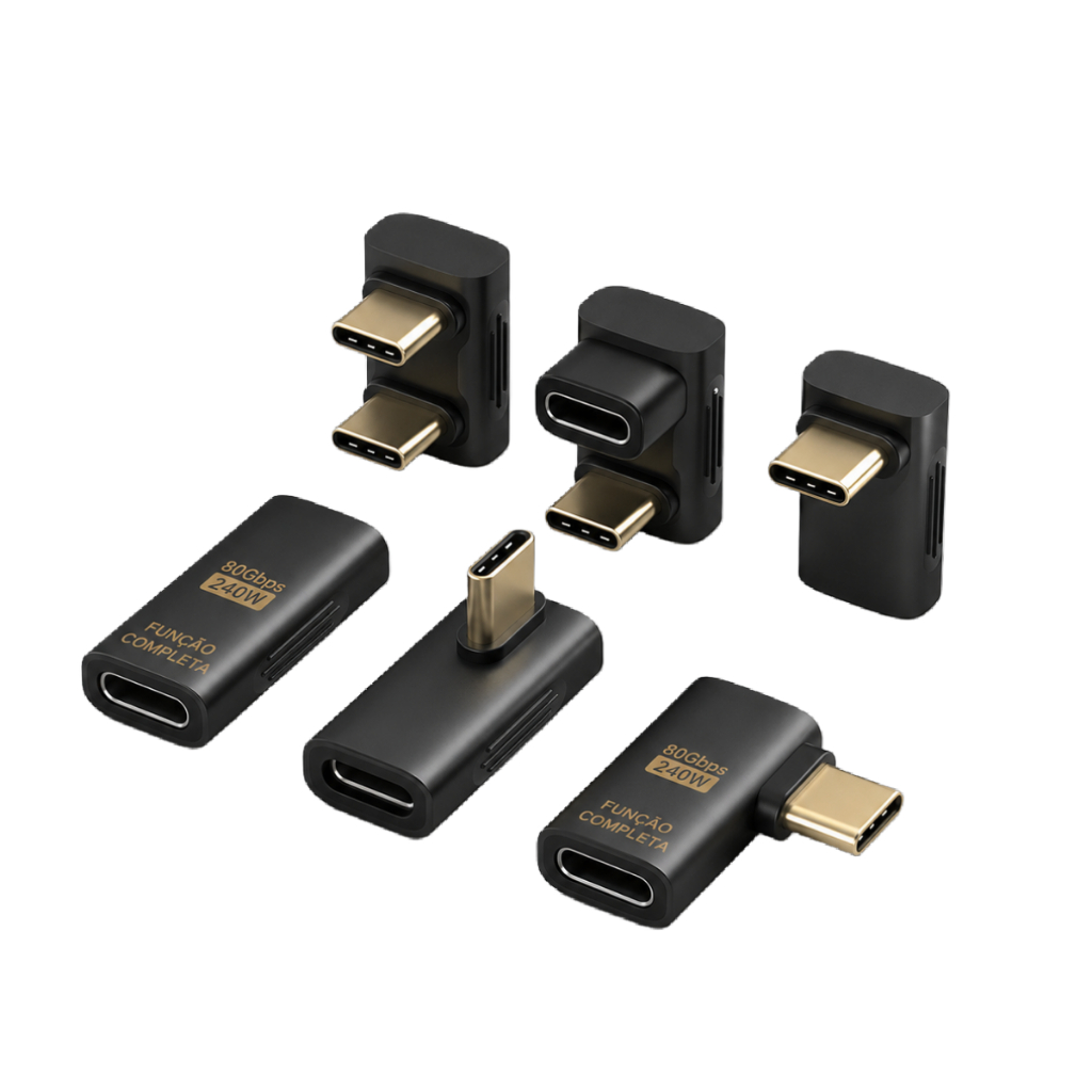 Adaptador USB-C 240W 80Gbps 8K Hagibis USB4 Thunderbolt PD Carregamento Rápido