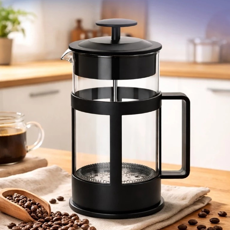 Cafeteira Prensa Francesa 300ml French Press Café Chá Manual Espumador de Leite