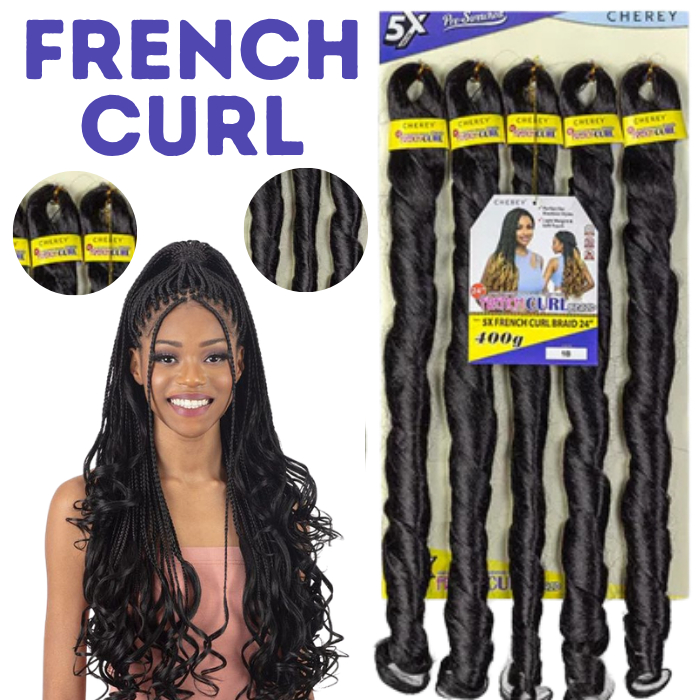 Cabelo French Curl 5x Pacotão Sintético Cherey 400g 60cm Cacheado Melhor Preço