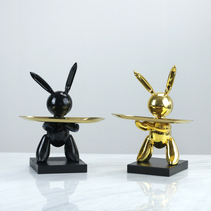 Nordic modern model house sales office abstract rabbit window display piece hotel club creative art soft decoration