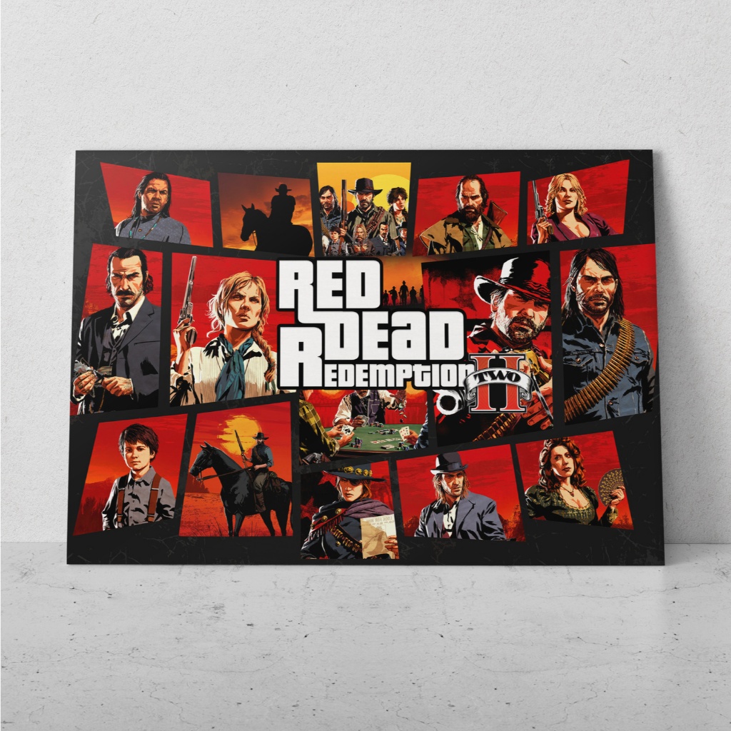 Placa Decorativa MDF Grande Read Dead Redemption Quadro Gamer RDR2 Decoração & Parede