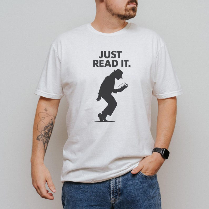 Camiseta Unissex Oversized Plus Size Feminina Masculina Estampa Michael Jackson Just Read It Streetwear  Casual