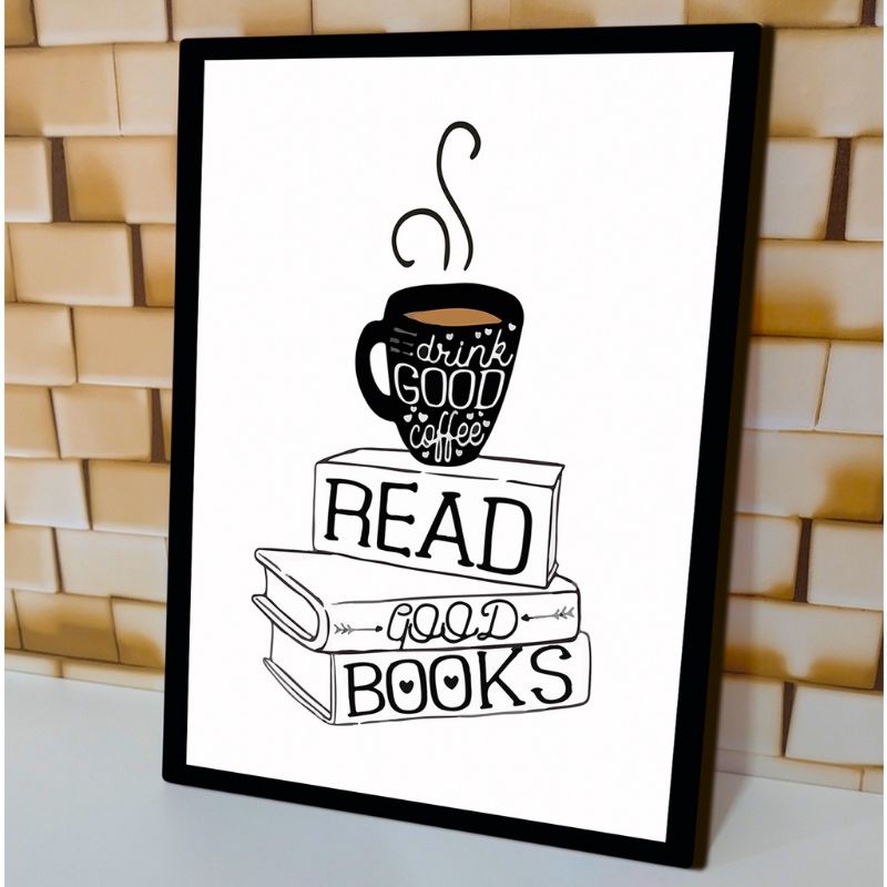 Quadro placa decorativa Read Good Books 20x30  Alta Qualidade 4k