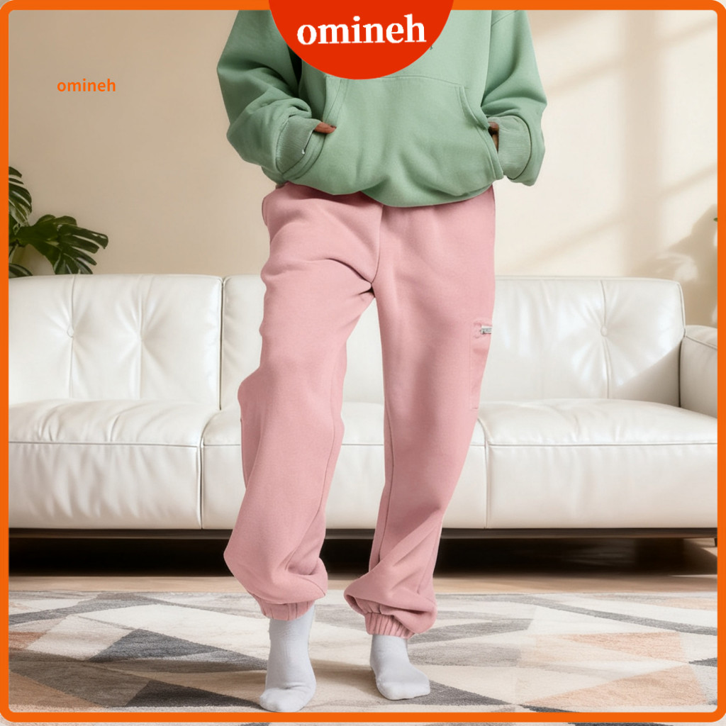Pants Women Sweatpants Women’s Thick Plush Lined with Elastic Waist Wide-leg Trousers Soft Warm Sport Pockets – Perf