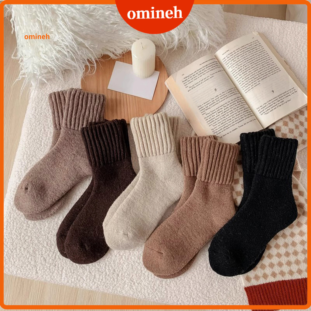 Winter Socks Soft and Durable Unisex Thick Warm Crew – Ribbed Stretchy Solid Color for Women Perfect with Leggings Low