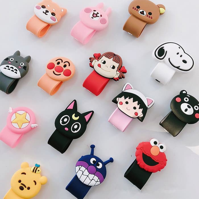 Heheshopcompre 5 E Ganhe 1 Grátis Organizador De Cabos De Desenho Animado Protetor De Cabo Enrolador Carregador Para Car