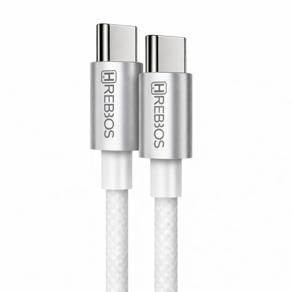 Cabo Duplo Tipo C 100w  Trançado Nylon Celular Notebook Tablet Compatível Samsung Iphone 15 16