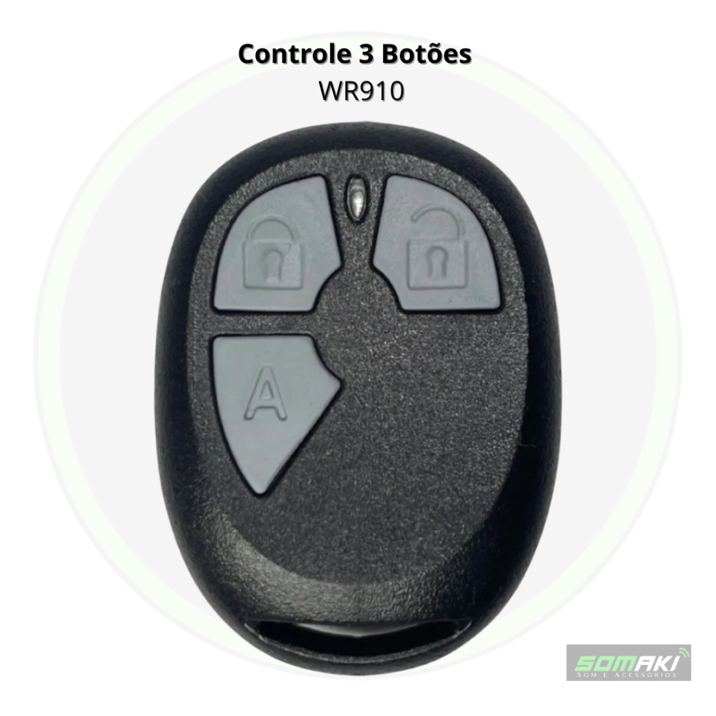 Controle Universal WR Eletronica 3 Botões