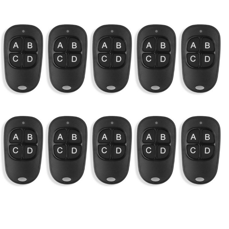 10x controle Fino portão eletrônico alarme automotivo frequência 433mhz 4 botões LED AZUL