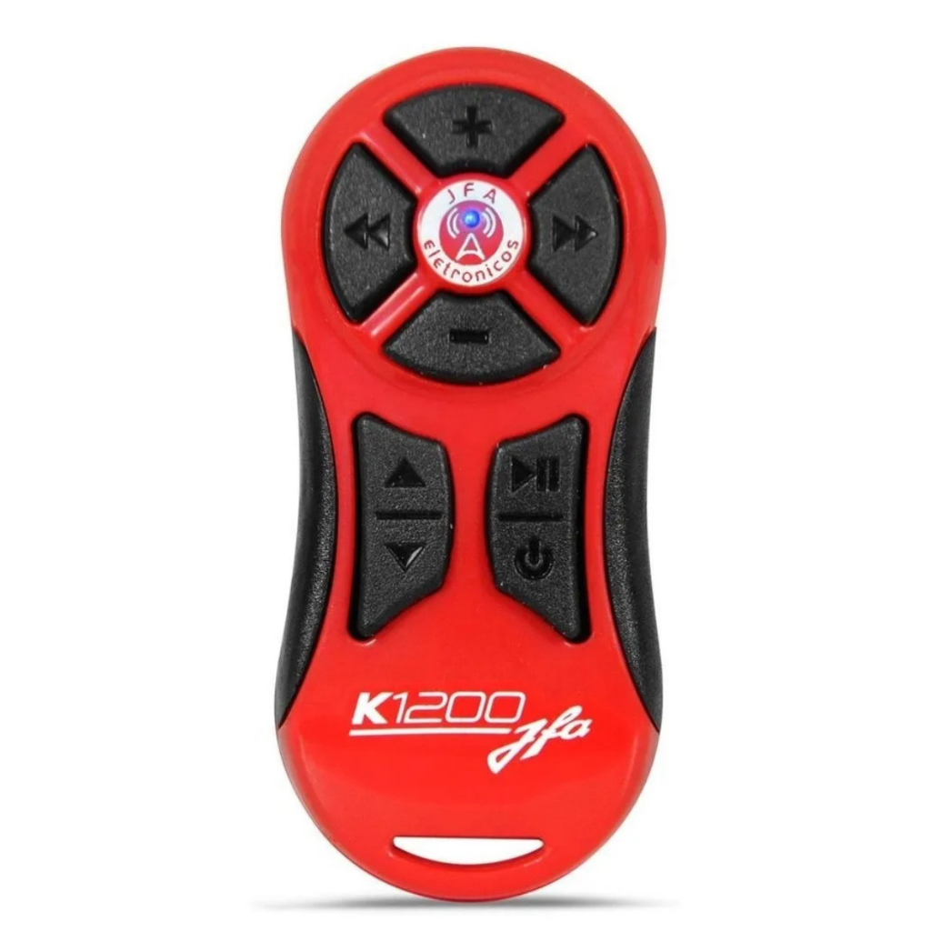 Controle Longa Distância Jfa K1200 Som Universal 8 Botões Vermelho
