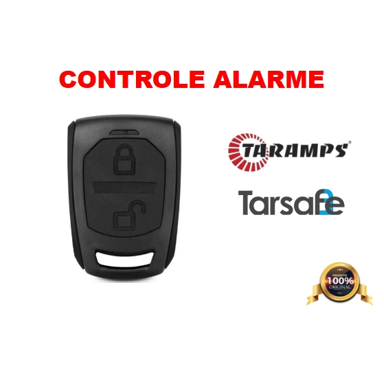Controle alarme Taramps Tarsafe 2 botões PRETO