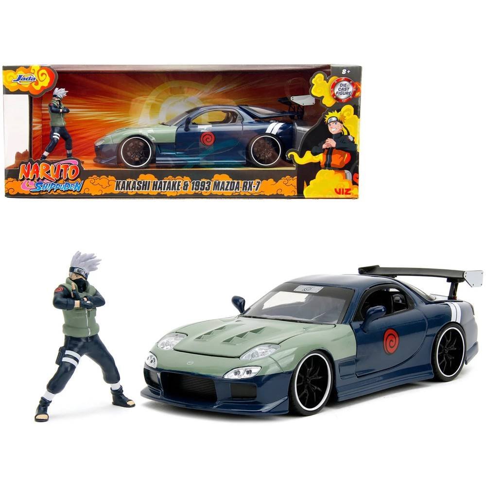 Miniatura Mazda RX-7 c/ Figura Kakashi Hatake - 1:24