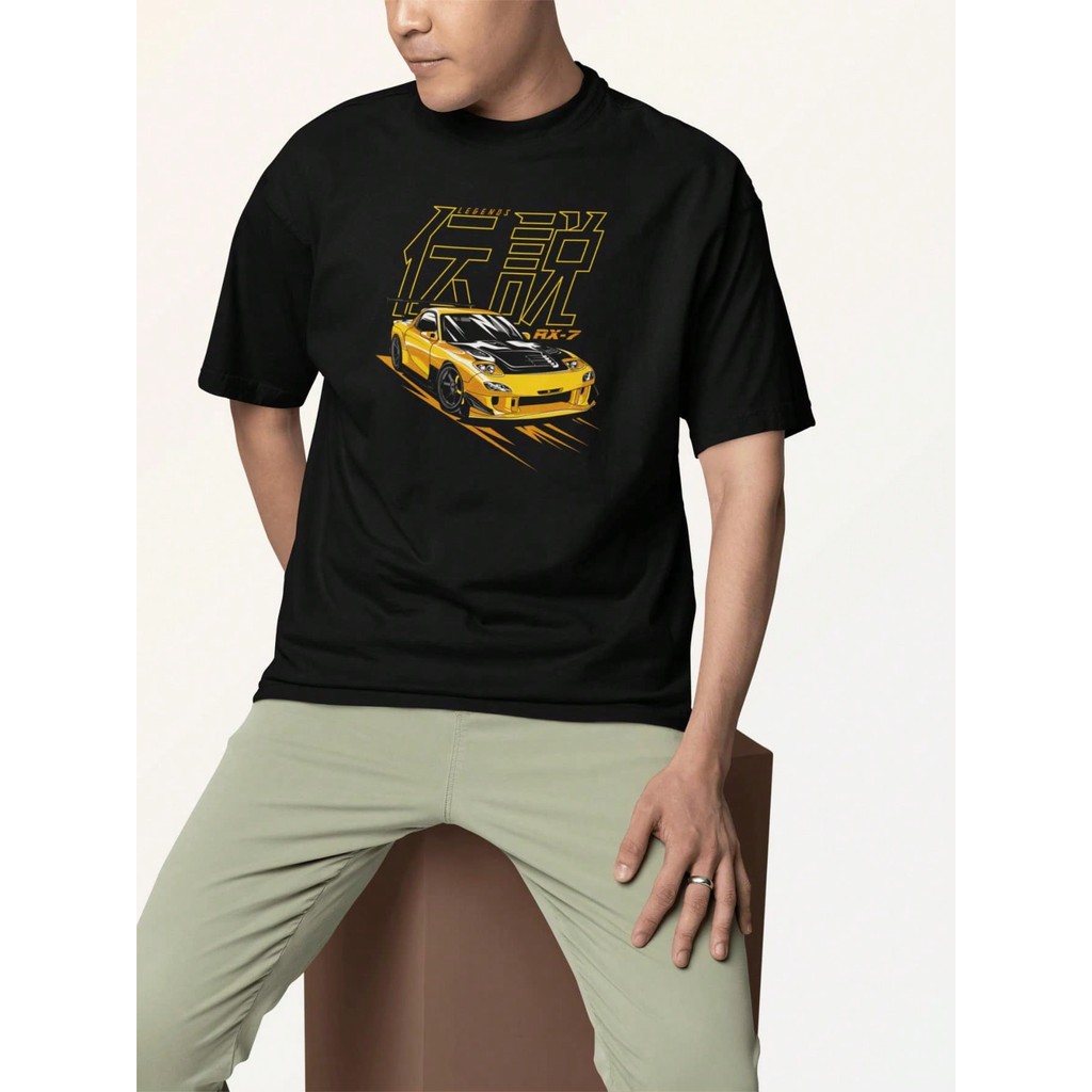 Camiseta Camisa Masculina Unissex  Streetwear Gola Redonda Estampa Grande - Mazda RX-7 Han W12
