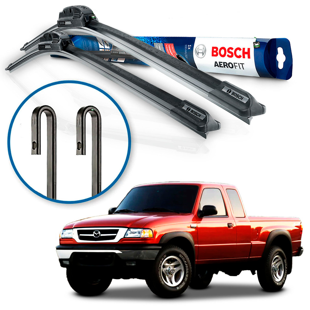 Par Palheta Limpador Parabrisa Bosch Mazda Pick-Up B 2500 1999 2000 2001 a 2006