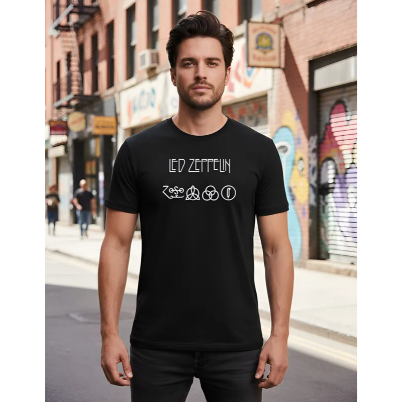 Camiseta Camisa Led Zeppelin Symbols Banda Rock Jimmy Page
