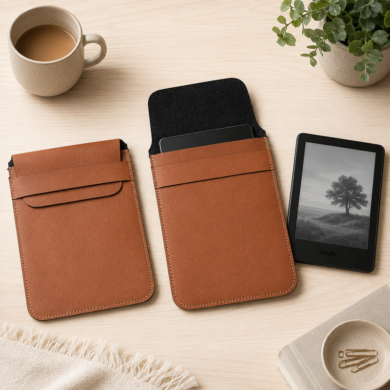 Sleeve Capa Porta E-Reader Sintética Palma 2 Page Poke5 Compacta Funcional Premium