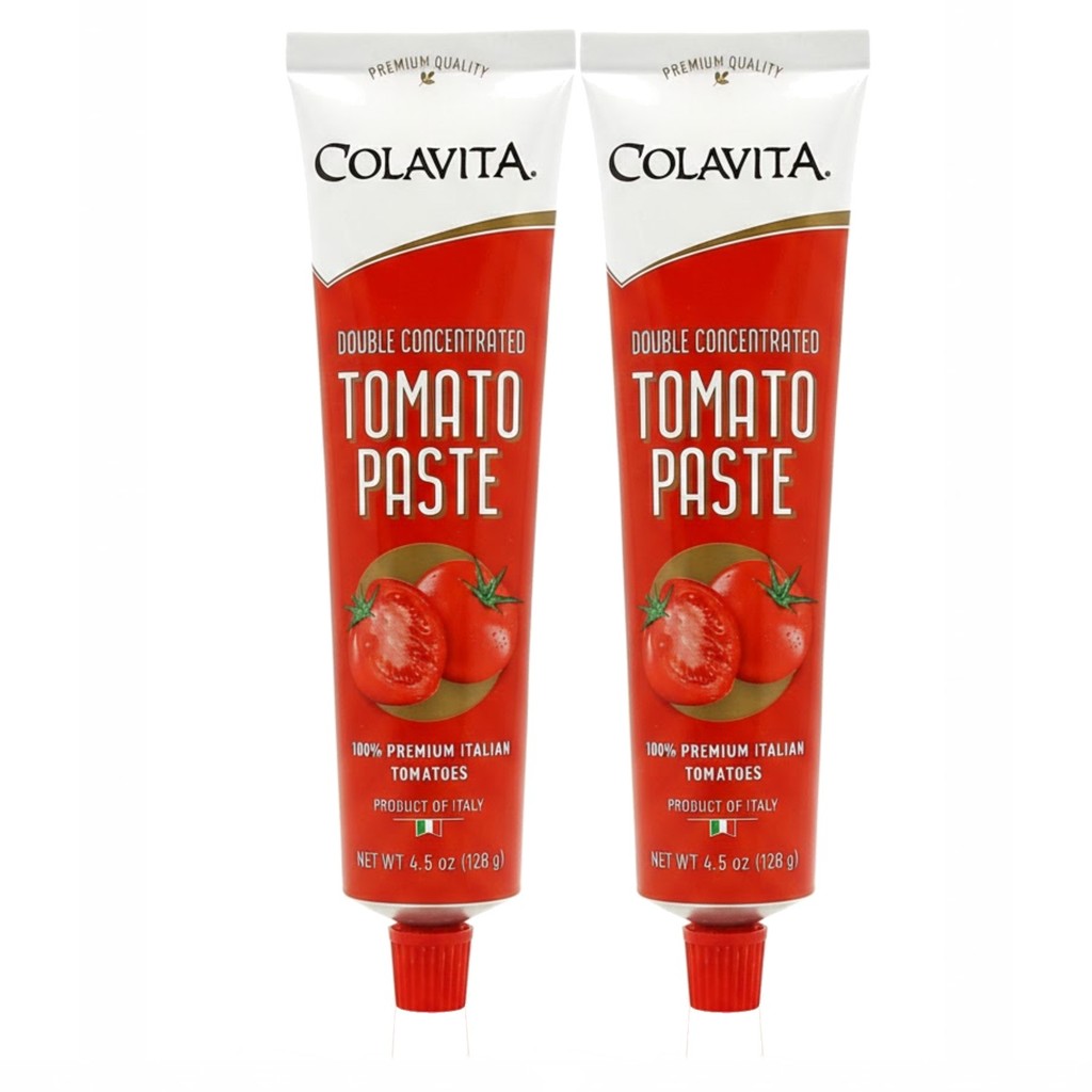 Kit c/ 2und Pasta de Tomate Duplo COLAVITA Tubo 128g Italia